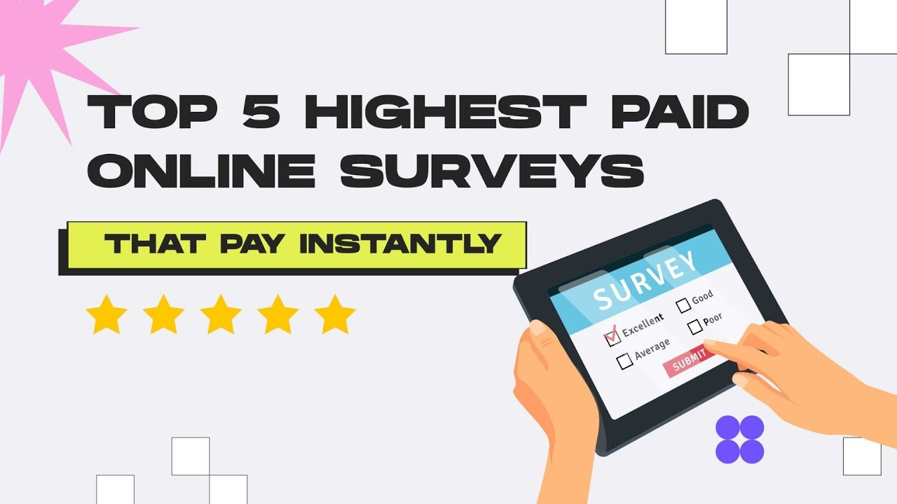 Top 5 Survey Sites That Pay Instantly Without Minimum Withdrawal